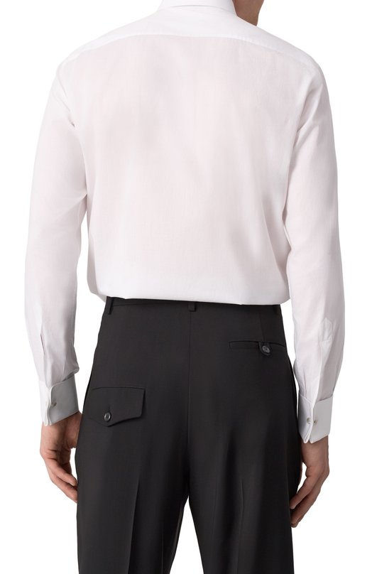 Хлопковая сорочка Brioni RCS829/0Z022 Белый  RCS829/0Z022 Фото 4