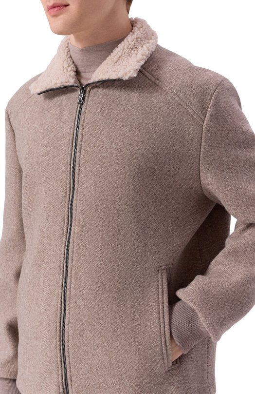 Шерстяной бомбер Bogner 38379918 Бежевый  38379918 Фото 5
