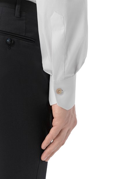 Хлопковая сорочка KITON белого цвета по цене 128000 руб., арт. UCCH09666, фото 5 Хлопковая сорочка KITON, арт. UCCH09666, фото 5