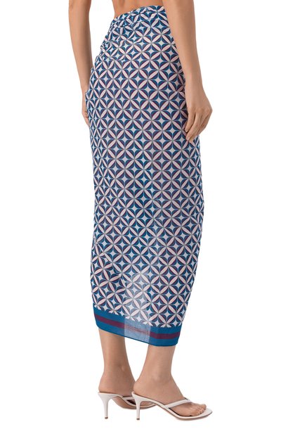 Хлопковое парео MAX MARA, арт. BCHELFI 261654101, фото 4