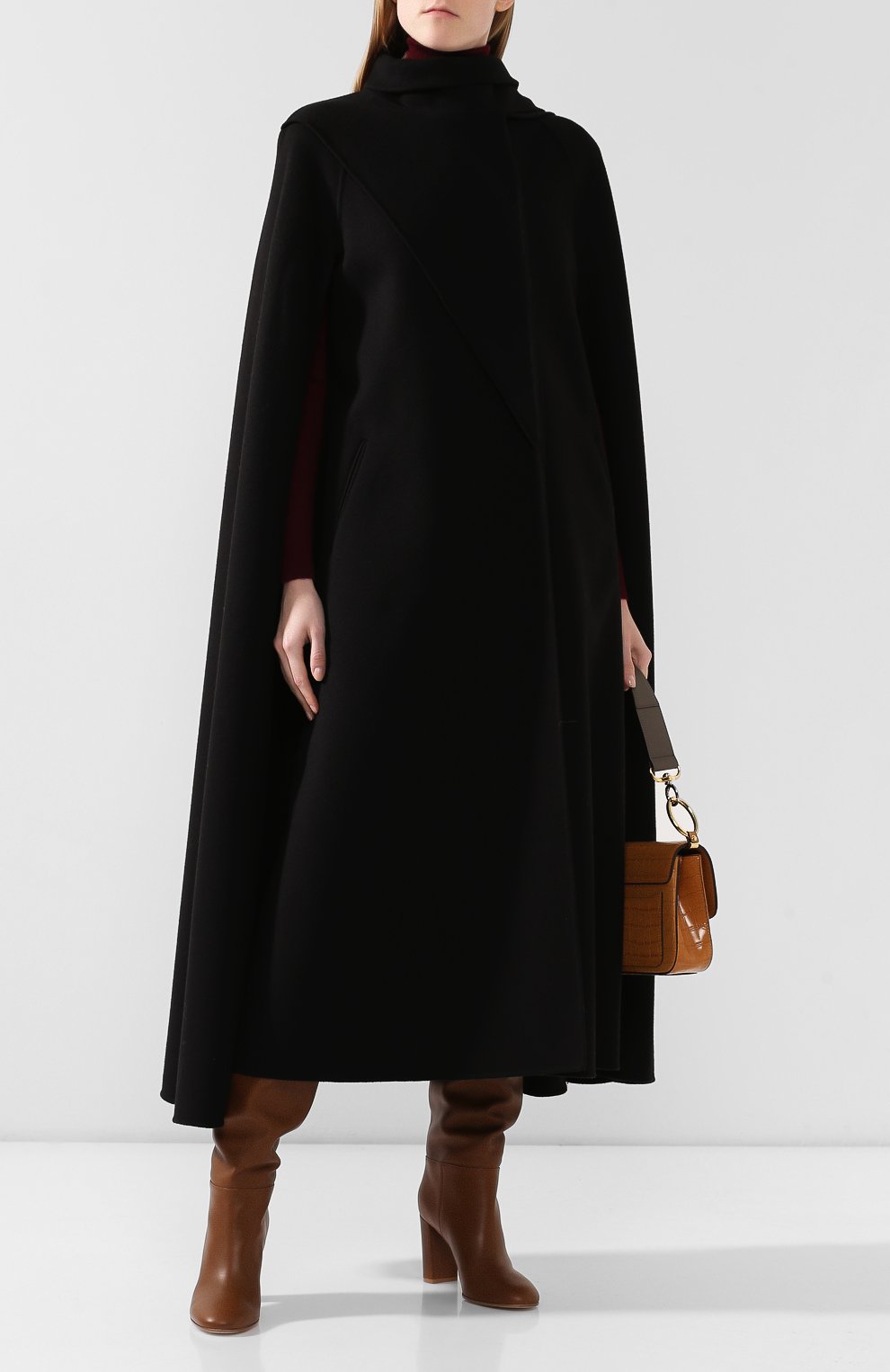 Кейп из смеси шерсти и кашемира VALENTINO, арт. SB0CG1J115E, фото 2