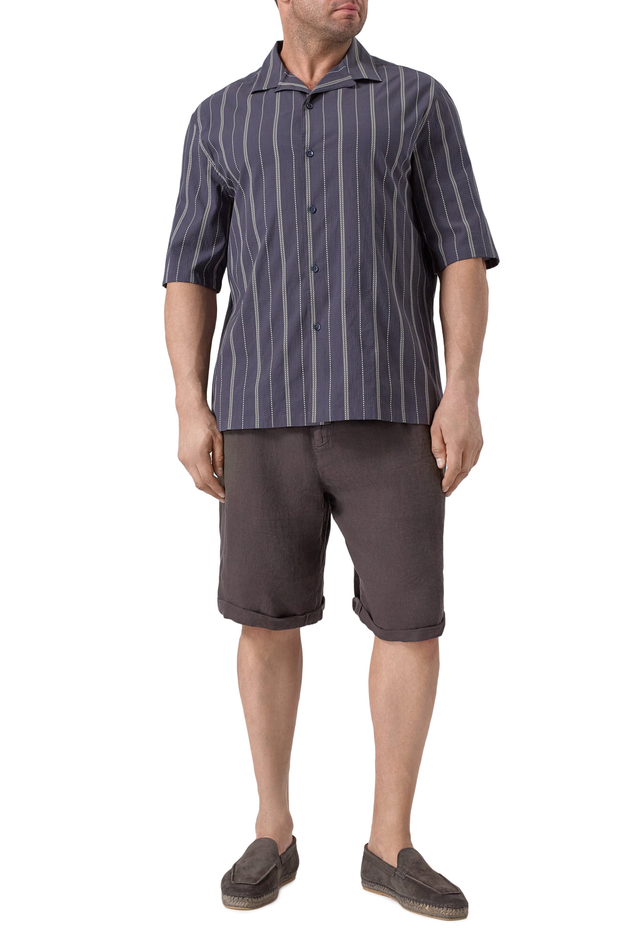 Хлопковая рубашка BRUNELLO CUCINELLI, арт. MM6830615W, фото 2