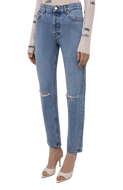 Джинсы HELMUT LANG голубого цвета по цене 29950 руб., арт. L05DW203, фото 3 Джинсы HELMUT LANG, арт. L05DW203, фото 3