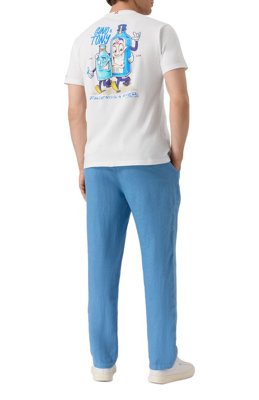 Хлопковая футболка MC2 Saint Barth STBM TSHIRT MAN/02257H Белый  STBM TSHIRT MAN/02257H Фото 2