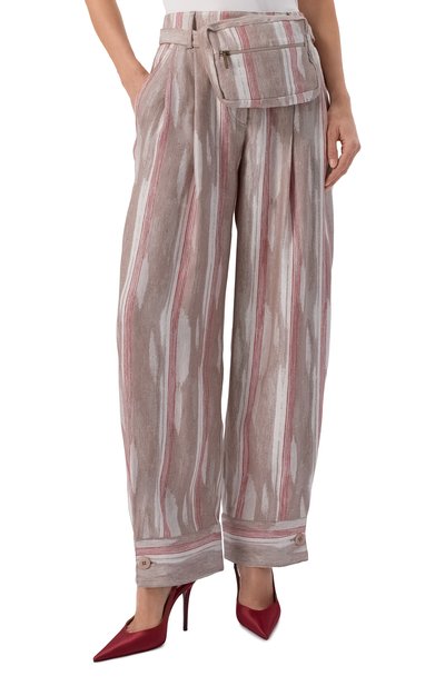 Брюки изо льна и вискозы GIORGIO ARMANI, арт. GW002497/TE20118, фото 3