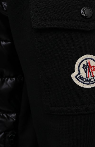 Хлопковый кардиган MONCLER черного цвета по цене 87650 руб., арт. G2-093-8G000-28-809DH, фото 5 Хлопковый кардиган MONCLER, арт. G2-093-8G000-28-809DH, фото 5