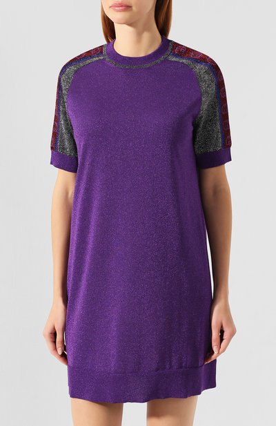 Шерстяное платье GUCCI фиолетового цвета по цене 99000 руб., арт. 579756/XKAQ9, фото 3 Шерстяное платье GUCCI, арт. 579756/XKAQ9, фото 3