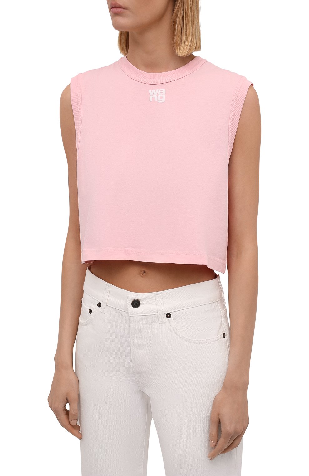 Хлопковый топ ALEXANDERWANG.T светло-розового цвета по цене 6645 руб., арт. 4CC3211257, фото 3 Хлопковый топ ALEXANDERWANG.T, арт. 4CC3211257, фото 3