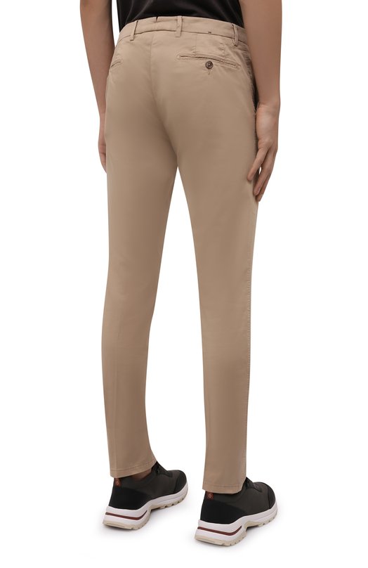 Брюки из хлопка и шелка Marco Pescarolo SLIM80/ZIP/4500 Бежевый  SLIM80/ZIP/4500 Фото 4