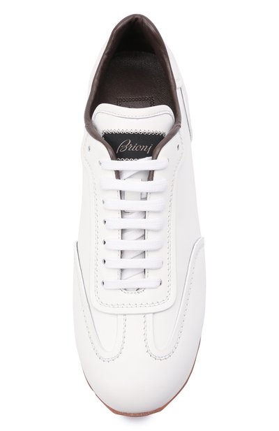 Кожаные кроссовки BRIONI белого цвета по цене 75600 руб., арт. QHI90L/P9726, фото 5 Кожаные кроссовки BRIONI, арт. QHI90L/P9726, фото 5