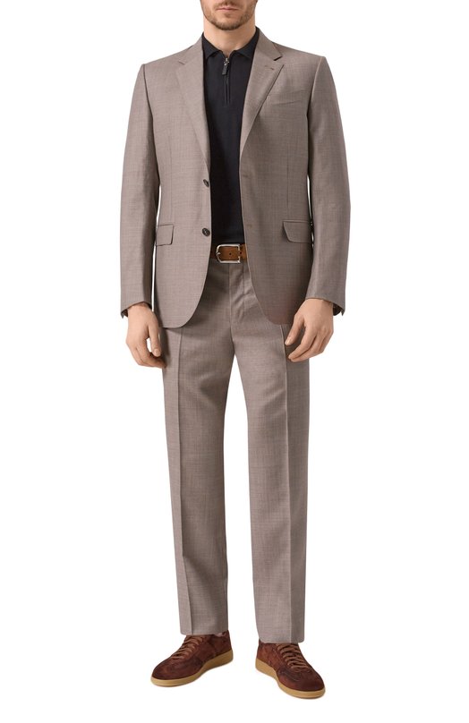 Шерстяной костюм Zegna 221225/922089A9 Коричневый  221225/922089A9 Фото 2