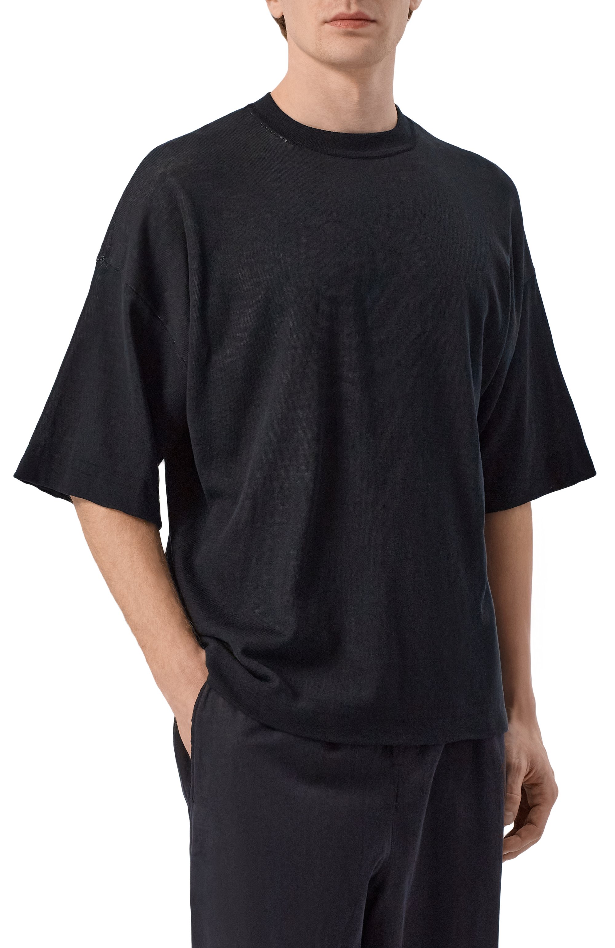 Хлопковая футболка ISABEL BENENATO черного цвета по цене 53250 руб., арт. UK64S26, фото 3 Хлопковая футболка ISABEL BENENATO, арт. UK64S26, фото 3