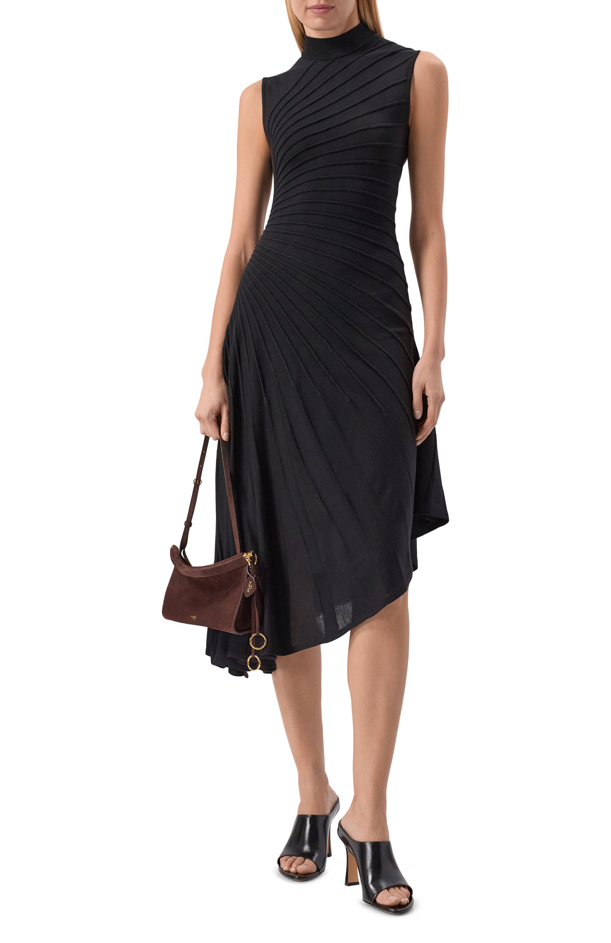 Шерстяное платье ALAIA, арт. AA9R2569K162C, фото 2