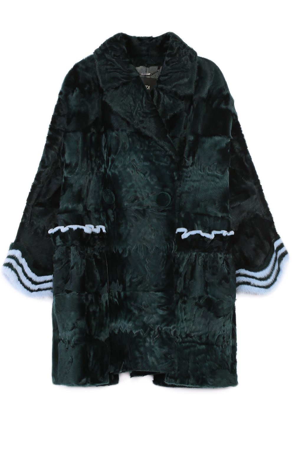 Шуба из каракуля с контрастной отделкой FENDI, арт. FNF70A/SDB, фото 1