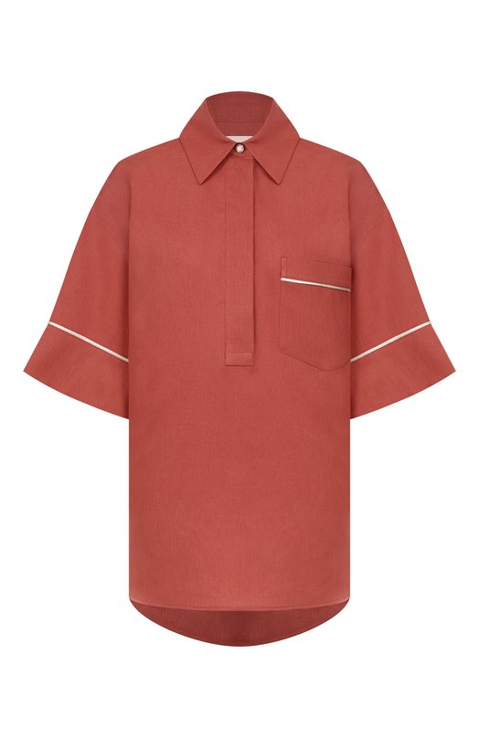 Льняная рубашка Agnona TD1109E/U3049E Красный TD1109E/U3049E