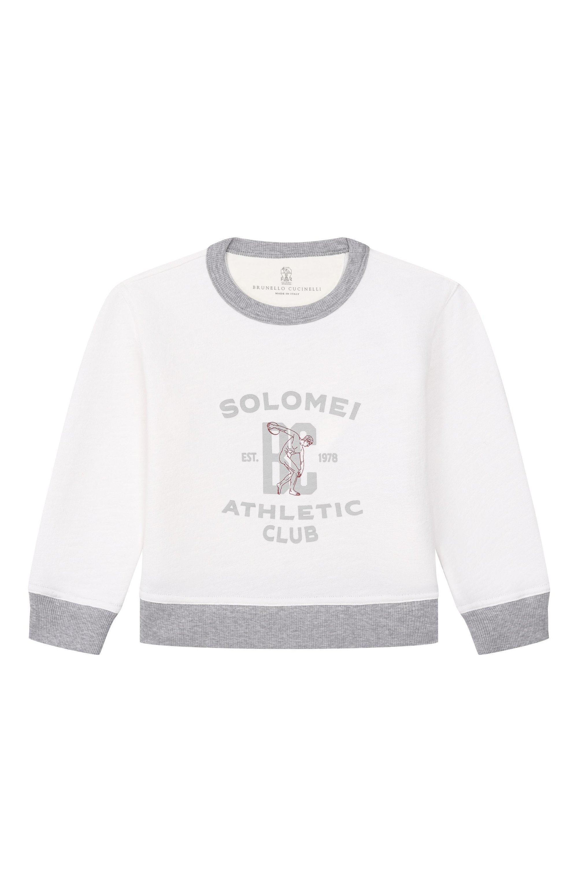 Свитшот из хлопка и льна BRUNELLO CUCINELLI, арт. BR831E502C, фото 1