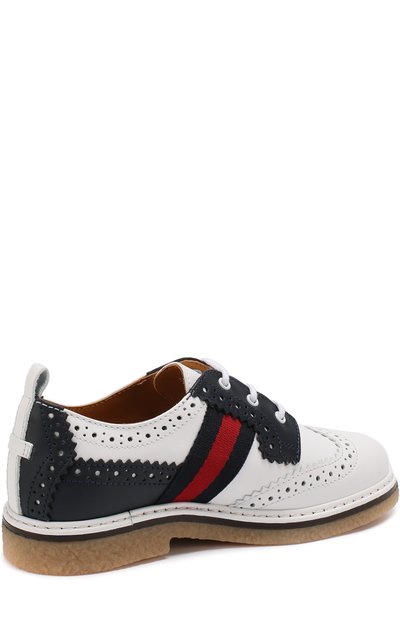 Кожаные дерби с брогированием GUCCI, арт. 433129/BMN70, фото 3