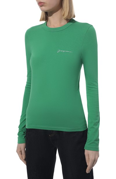Хлопковый лонгслив JACQUEMUS, арт. 211JS002-2160, фото 3