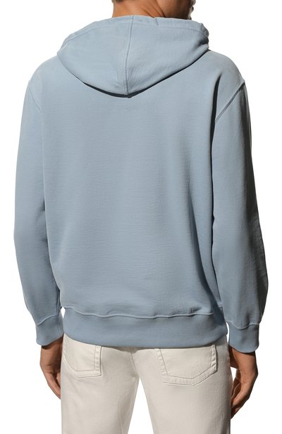 Хлопковое худи BRUNELLO CUCINELLI голубого цвета по цене 81850 руб., арт. MTU143450, фото 4 Хлопковое худи BRUNELLO CUCINELLI, арт. MTU143450, фото 4