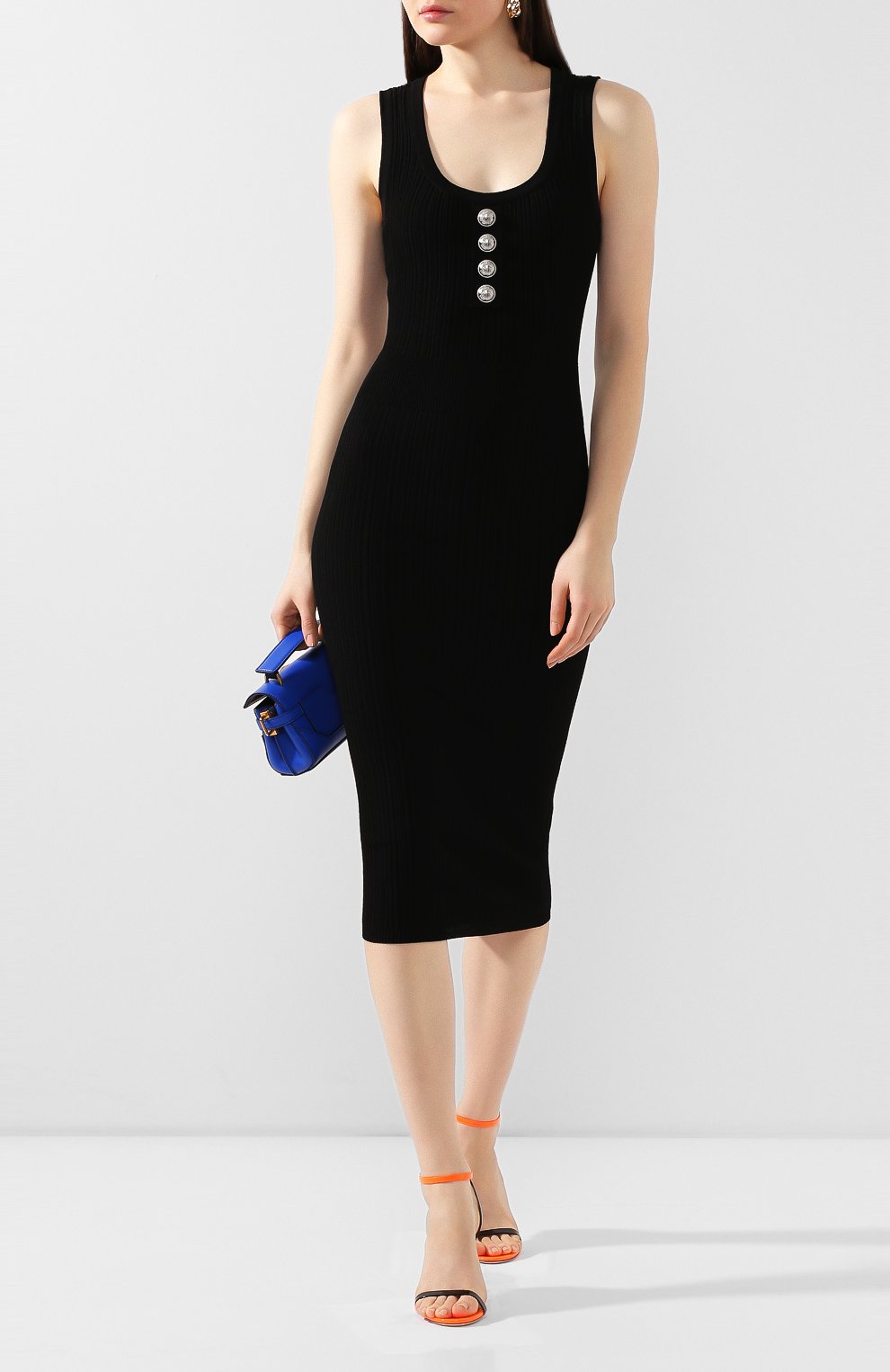 Платье из вискозы BALMAIN, арт. TF06527/K063, фото 2
