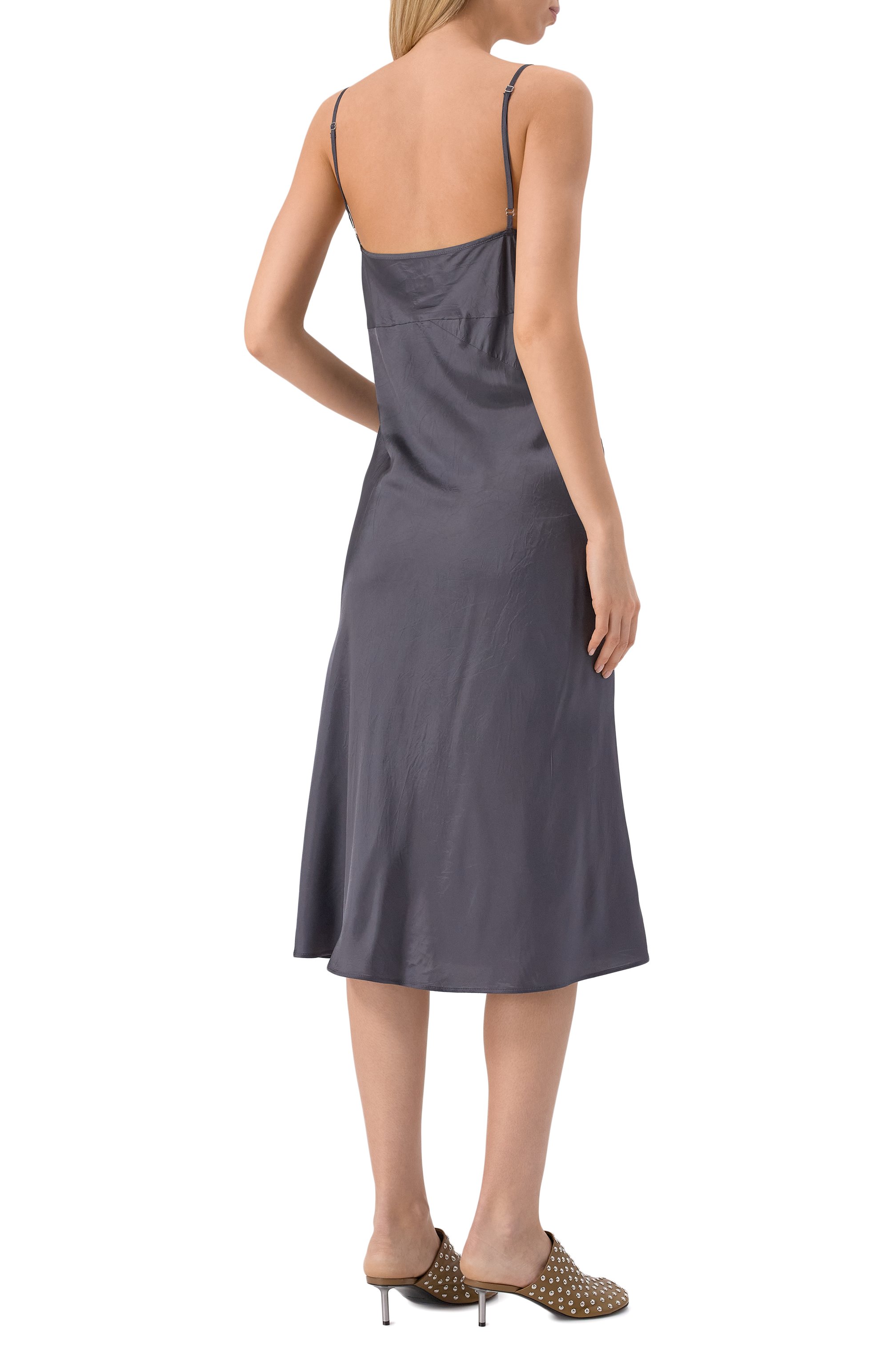 Атласное платье DRIES VAN NOTEN, арт. 251-011000-1427, фото 4