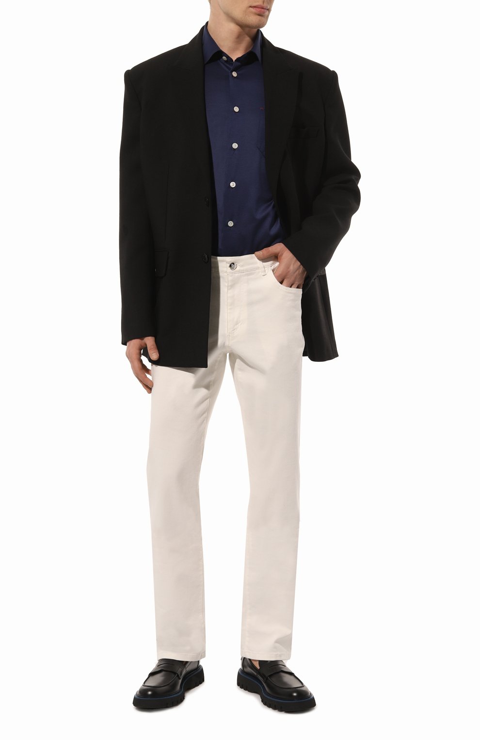 Хлопковая рубашка KITON, арт. UMCNERH0841315, фото 2