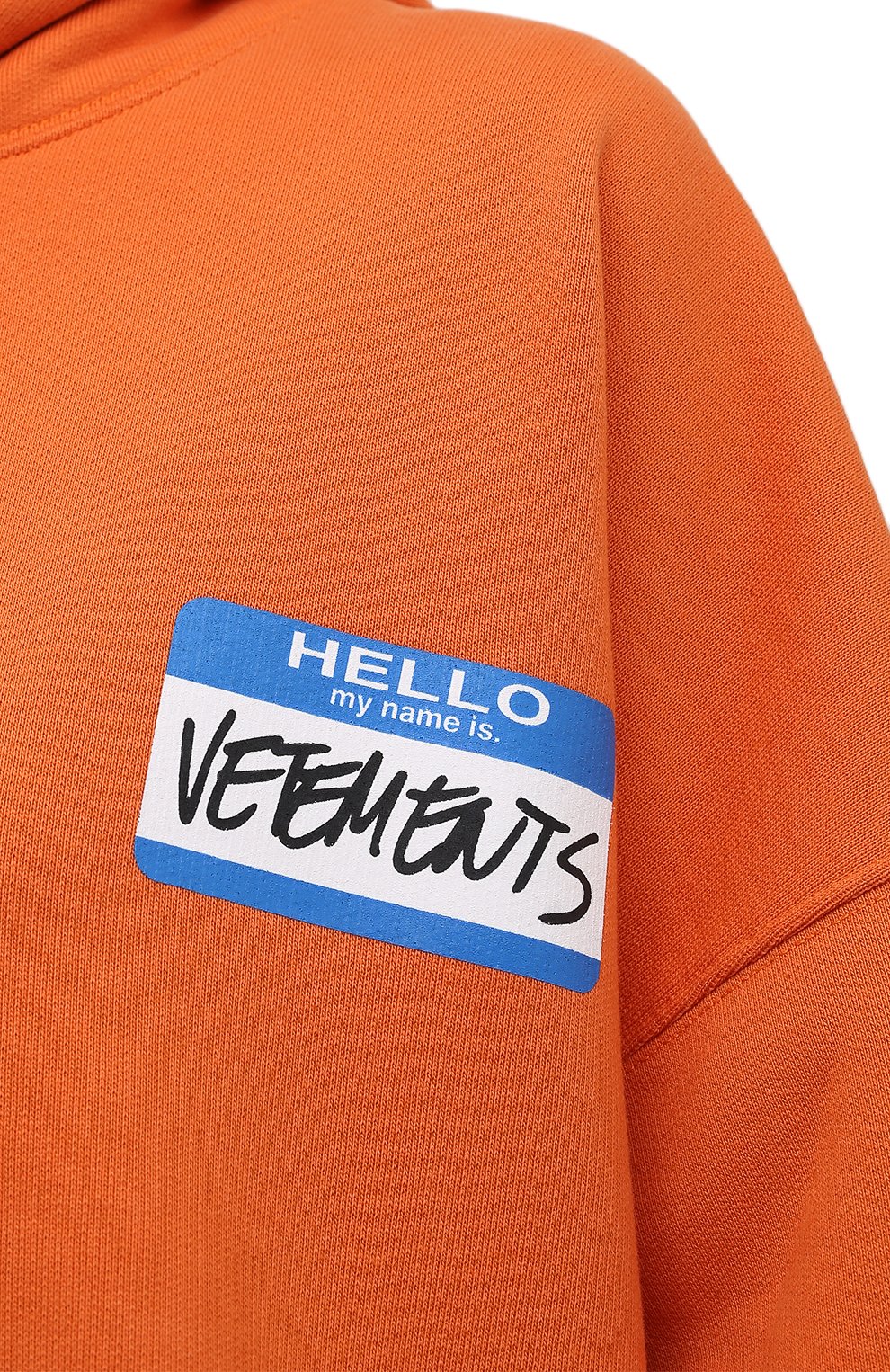 Хлопковое худи VETEMENTS оранжевого цвета по цене 66850 руб., арт. UA52TR710X 1601/W, фото 5 Хлопковое худи VETEMENTS, арт. UA52TR710X 1601/W, фото 5