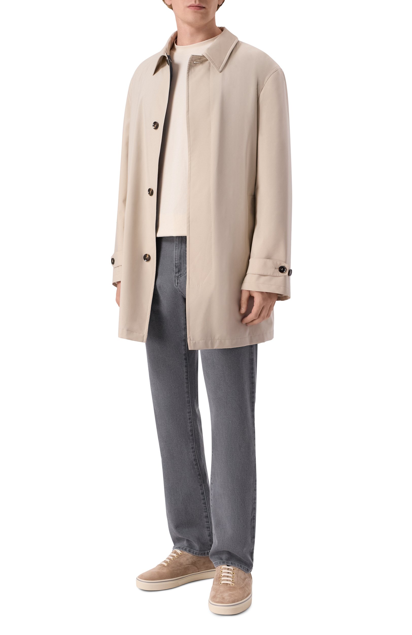 Джинсы regular fit CANALI серого цвета по цене 68200 руб., арт. 91719/PX01028, фото 2 Джинсы regular fit CANALI, арт. 91719/PX01028, фото 2