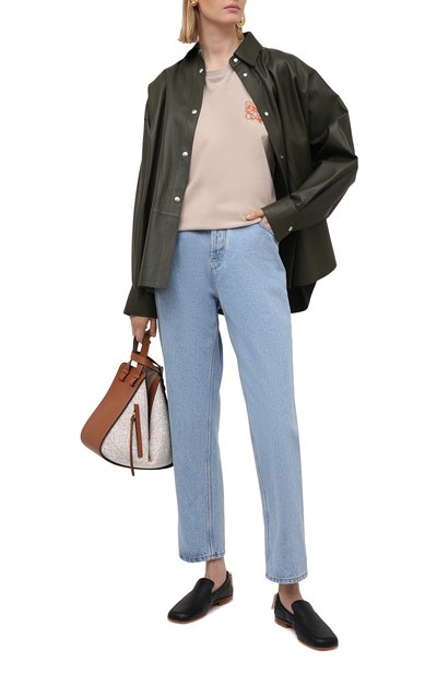 Хлопковая футболка LOEWE бежевого цвета по цене 34900 руб., арт. S540Y22X09, фото 2 Хлопковая футболка LOEWE, арт. S540Y22X09, фото 2