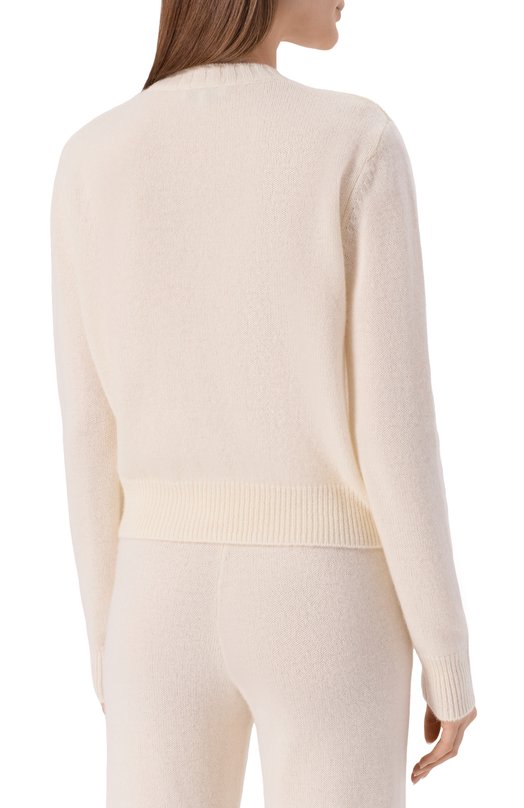 Свитер из кашемира и шерсти Sporty and Rich WS012508232CR01 Кремовый  WS012508232CR01 Фото 4