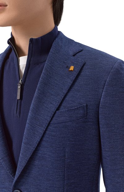 Шерстяной пиджак SARTORIA LATORRE темно-синего цвета по цене 123000 руб., арт. JEF74/JJ196, фото 5 Шерстяной пиджак SARTORIA LATORRE, арт. JEF74/JJ196, фото 5