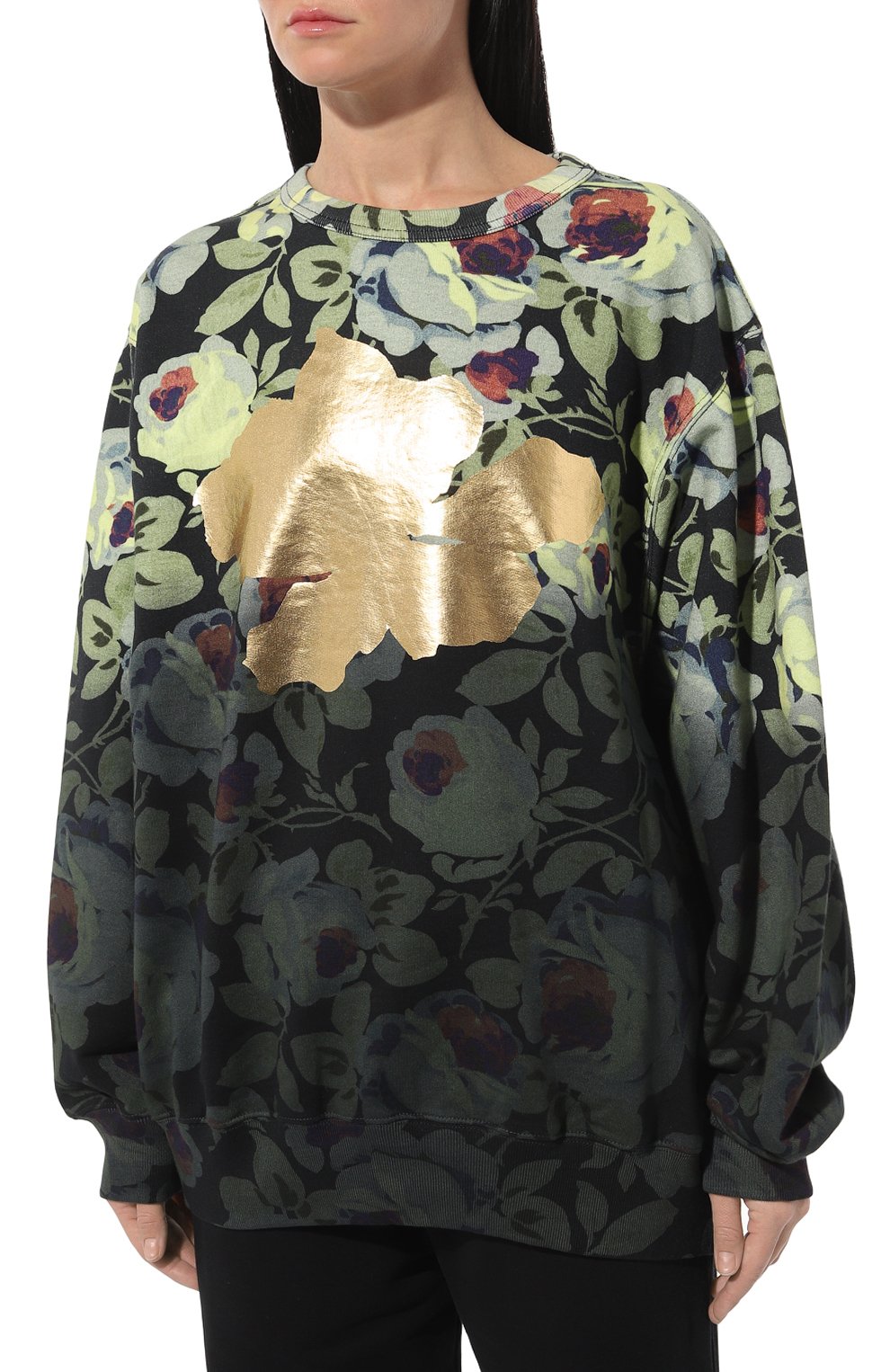 Хлопковый свитшот DRIES VAN NOTEN разноцветного цвета по цене 57850 руб., арт. 232-011127-7643, фото 3 Хлопковый свитшот DRIES VAN NOTEN, арт. 232-011127-7643, фото 3