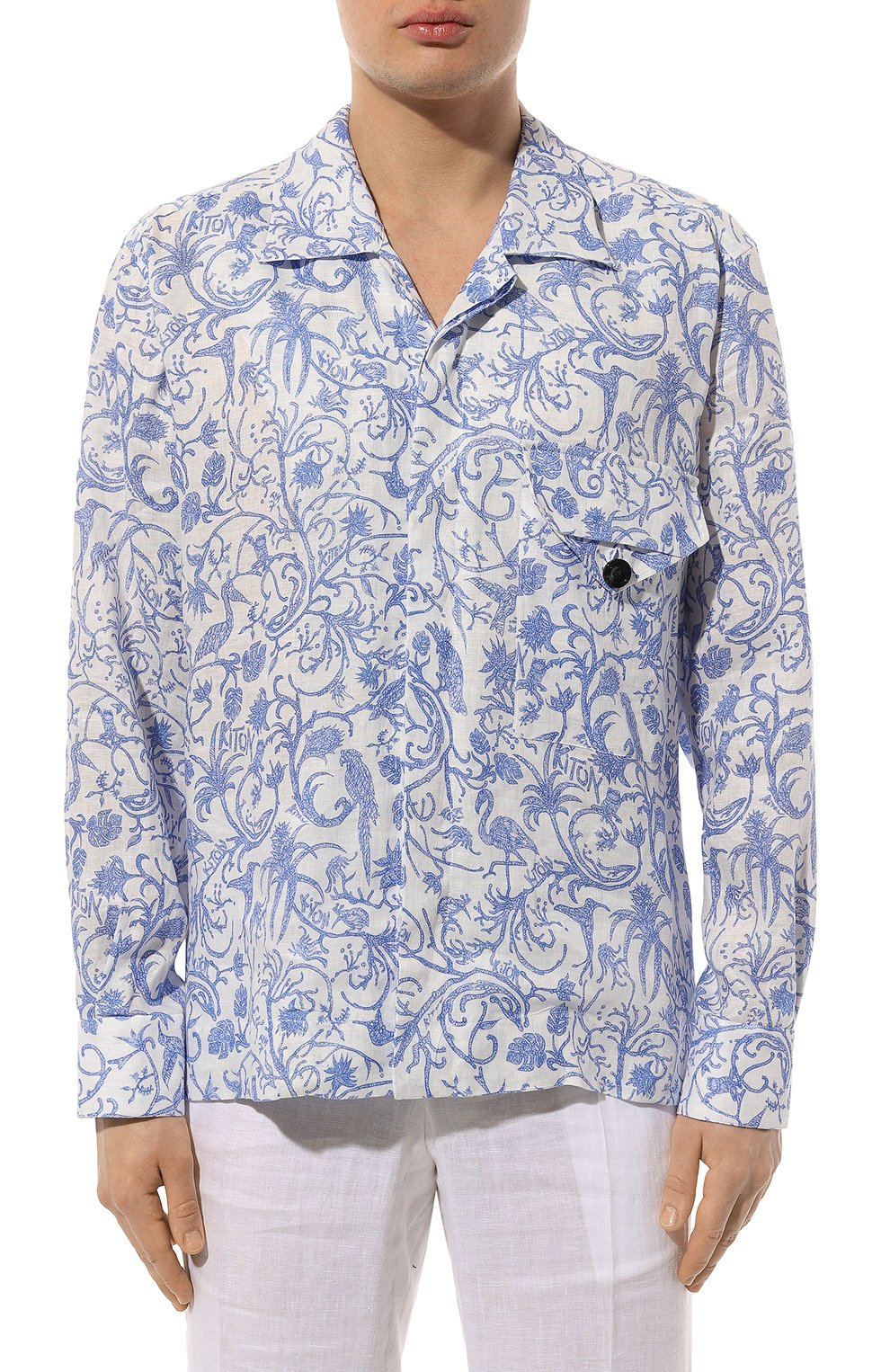 Льняная рубашка KITON, арт. UMC030H08902, фото 3