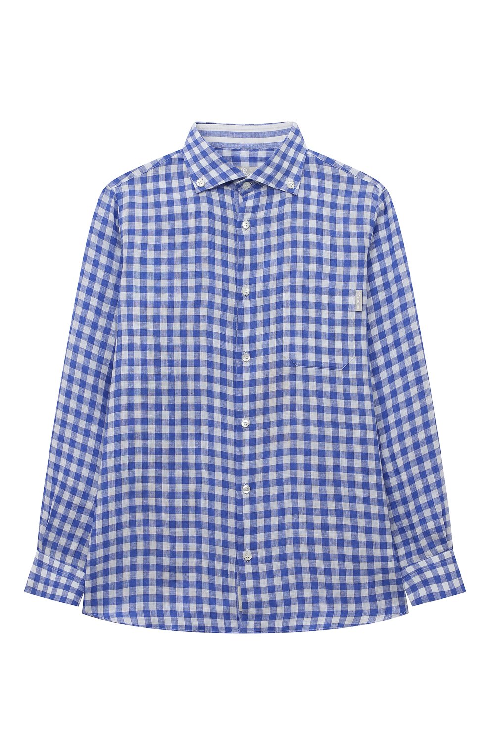 Льняная рубашка STEFANO RICCI JUNIOR синего цвета по цене 19950 руб., арт. YC006736/L2512, фото 1 Льняная рубашка STEFANO RICCI JUNIOR, арт. YC006736/L2512, фото 1