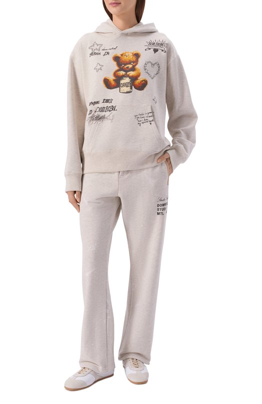 Хлопковое худи DOMREBEL TREATS/PULL0VER H00DIE Серый  TREATS/PULL0VER H00DIE Фото 2