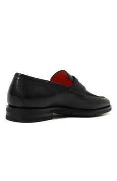 Мужские кожаные пенни-лоферы SANTONI черного цвета, арт. MCNG15609PI2BSLF | Фото 5 (Материал сплава: Проставлено; Материал внутренний: Натуральная кожа; Нос: Не проставлено; Стили: Классический; Материал внешний: Натуральная кожа)