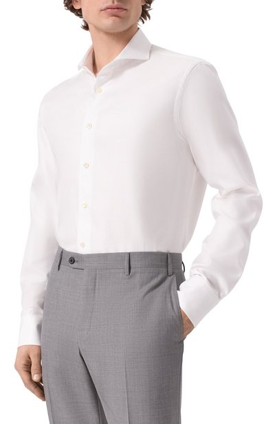 Хлопковая сорочка VAN LAACK белого цвета по цене 25800 руб., арт. VL-RES0-SF/150295, фото 3 Хлопковая сорочка VAN LAACK, арт. VL-RES0-SF/150295, фото 3