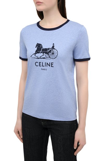 Хлопковая футболка CELINE, арт. 2X575485F, фото 3