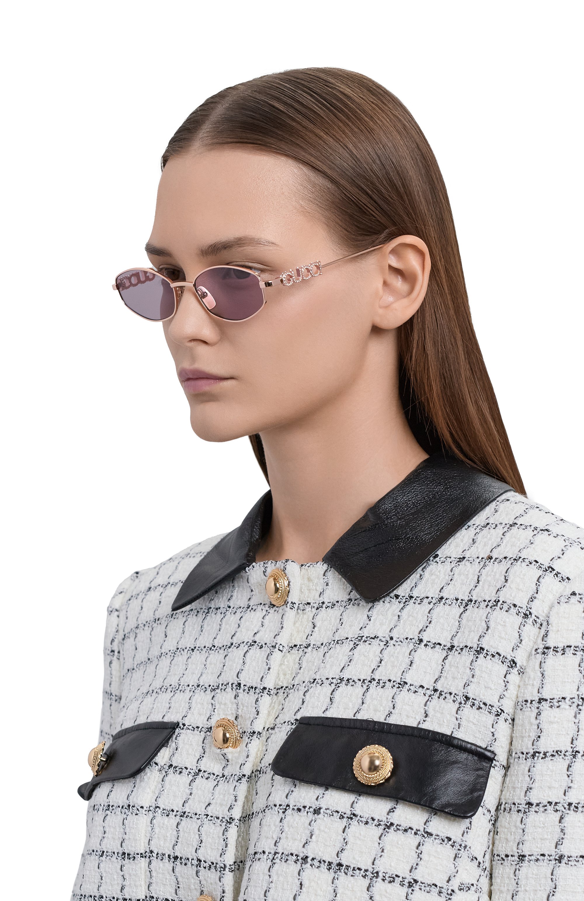 Солнцезащитные очки GUCCI розового цвета по цене 59950 руб., арт. GG1802S 003, фото 2 Солнцезащитные очки GUCCI, арт. GG1802S 003, фото 2