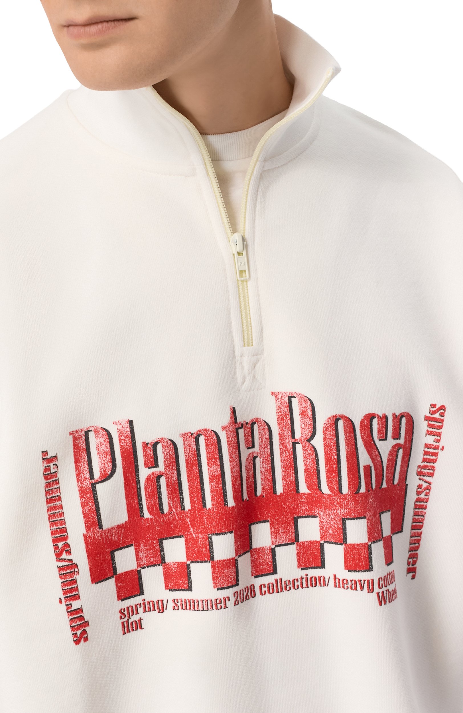 Хлопковый анорак PLANTA ROSA белого цвета по цене 26200 руб., арт. PR/A1/HOT-WHEEL/470VELVET, фото 6 Хлопковый анорак PLANTA ROSA, арт. PR/A1/HOT-WHEEL/470VELVET, фото 6