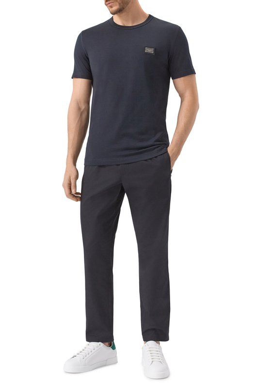 Хлопковая футболка Dolce & Gabbana G8PT1T/G7F2I Синий  G8PT1T/G7F2I Фото 2