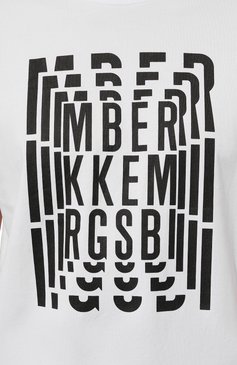 Мужская хлопковая футболка DIRK BIKKEMBERGS белого цвета, арт. BM/T0161 | Фото 5 (Материал сплава: Проставлено; Рукава: Короткие; Длина (для топов): Стандартные; Драгоценные камни: Проставлено; Материал внешний: Хлопок; Стили: Кэжуэл; Принт: С принтом; Мужское Кросс-КТ: Футболка-одежда; Кросс-КТ: Джерси)