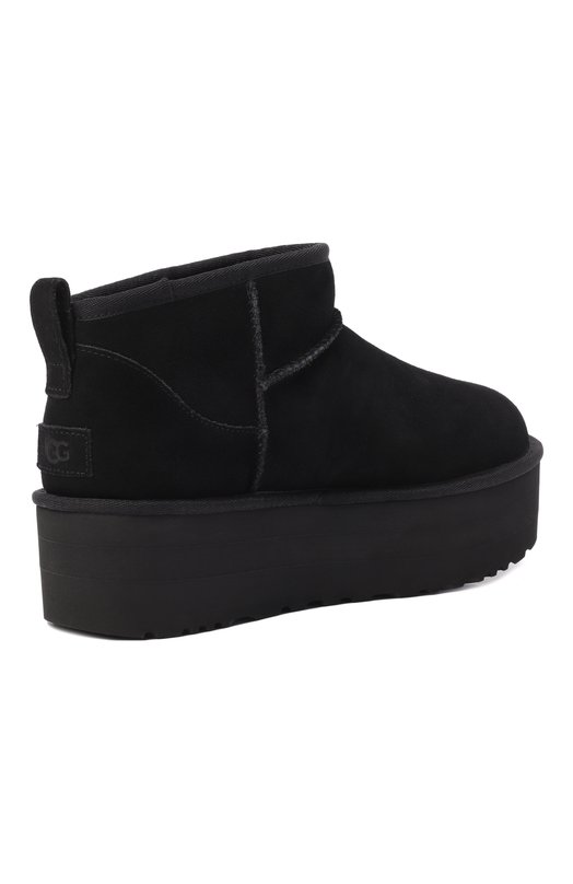 Замшевые угги Classic Ultra Mini Platform UGG 1135092 Чёрный  1135092 Фото 5