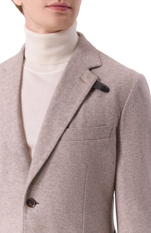 Кашемировый пиджак Brioni UJRQ0L/0D618 Бежевый  UJRQ0L/0D618 Фото 6
