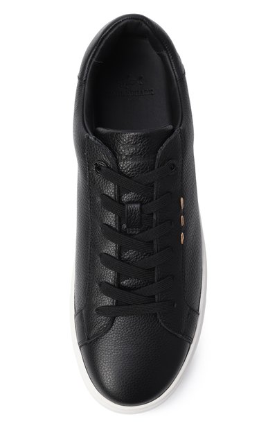 Кожаные кеды PAUL&SHARK черного цвета по цене 49500 руб., арт. 15318010, фото 5 Кожаные кеды PAUL&SHARK, арт. 15318010, фото 5