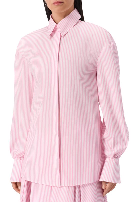 Хлопковая рубашка ROWEN ROSE T0P_RR308_M Розовый  T0P_RR308_M Фото 3