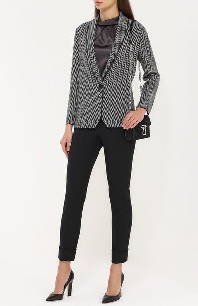 Шерстяной жакет прямого кроя с укороченным рукавом GIORGIO ARMANI, арт. 6XAG02/AM15Z, фото 2