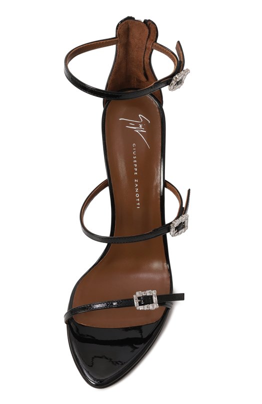 Лакированные босоножки Giuseppe Zanotti Design E500012 Чёрный  E500012 Фото 6