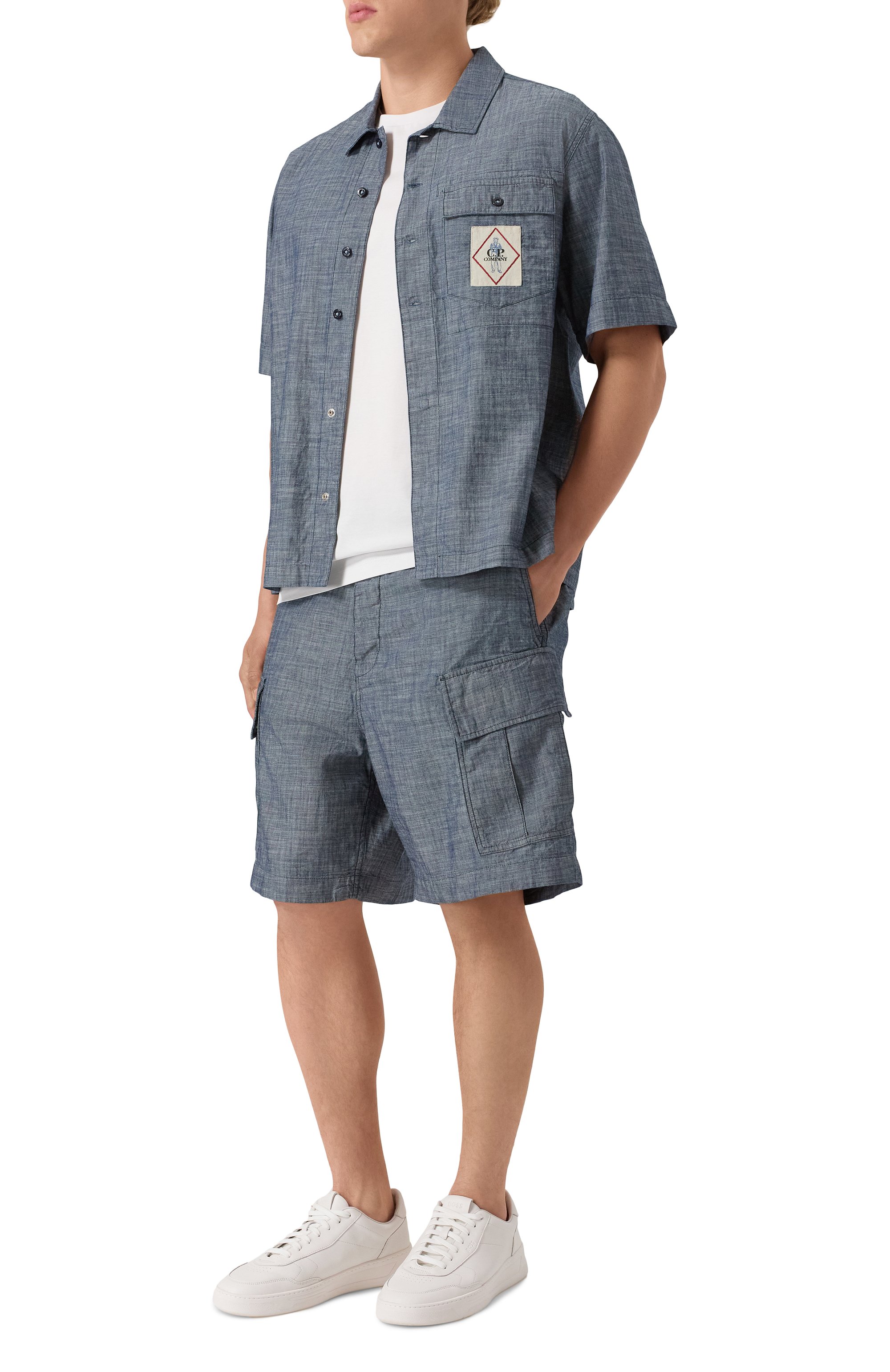 Хлопковые шорты C.P. COMPANY, арт. 18CMBE149A110065W, фото 2