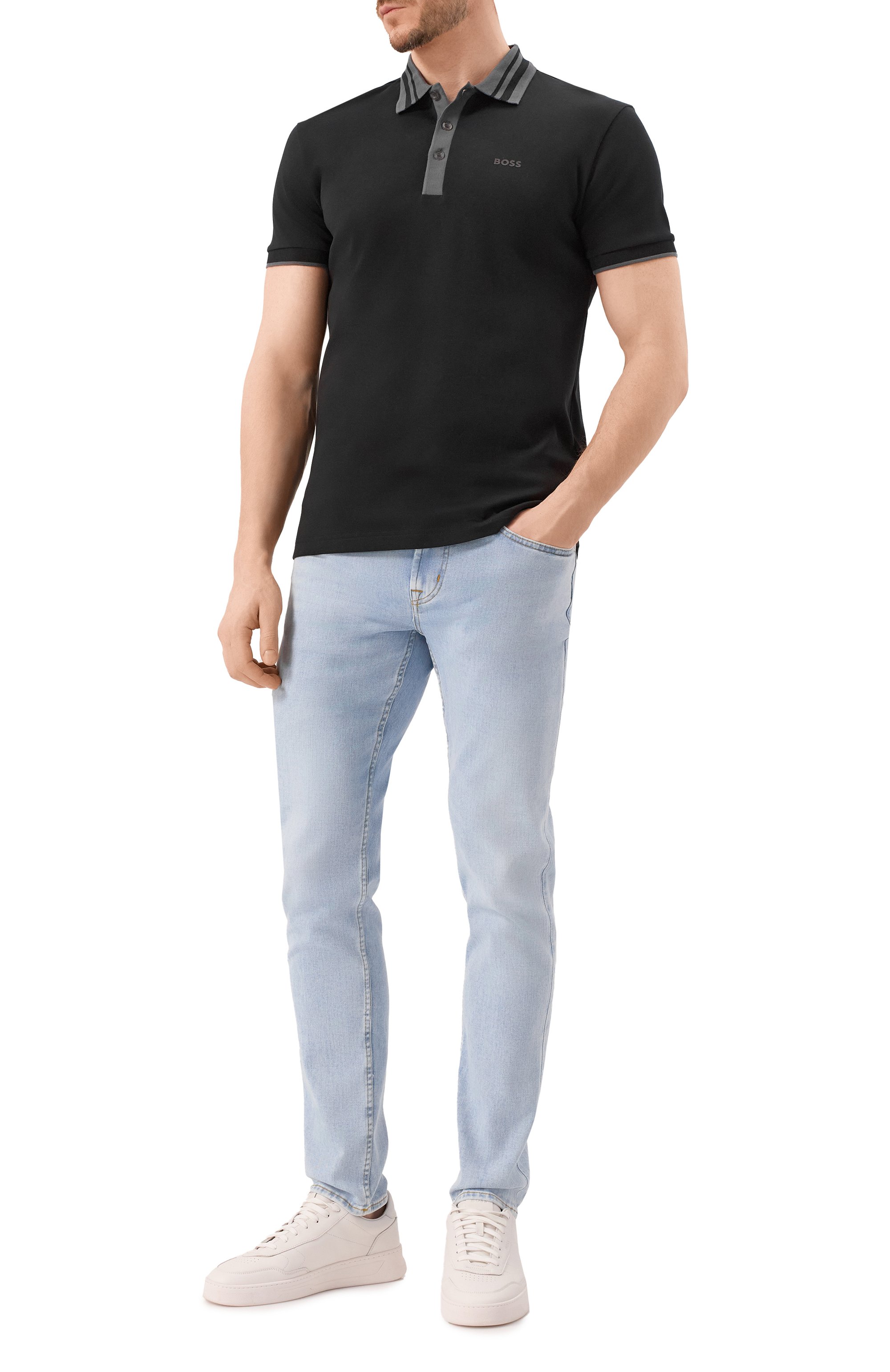 Хлопковое поло BOSS GREEN, арт. 50533272, фото 2